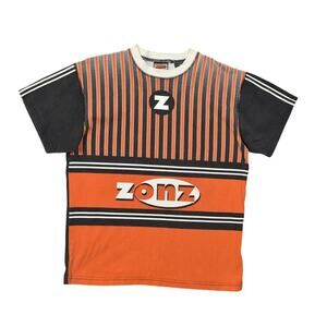 Vintage Zonz Multicolor Cotton T-Shirt Men's Large Preowned Orange Brown Canada